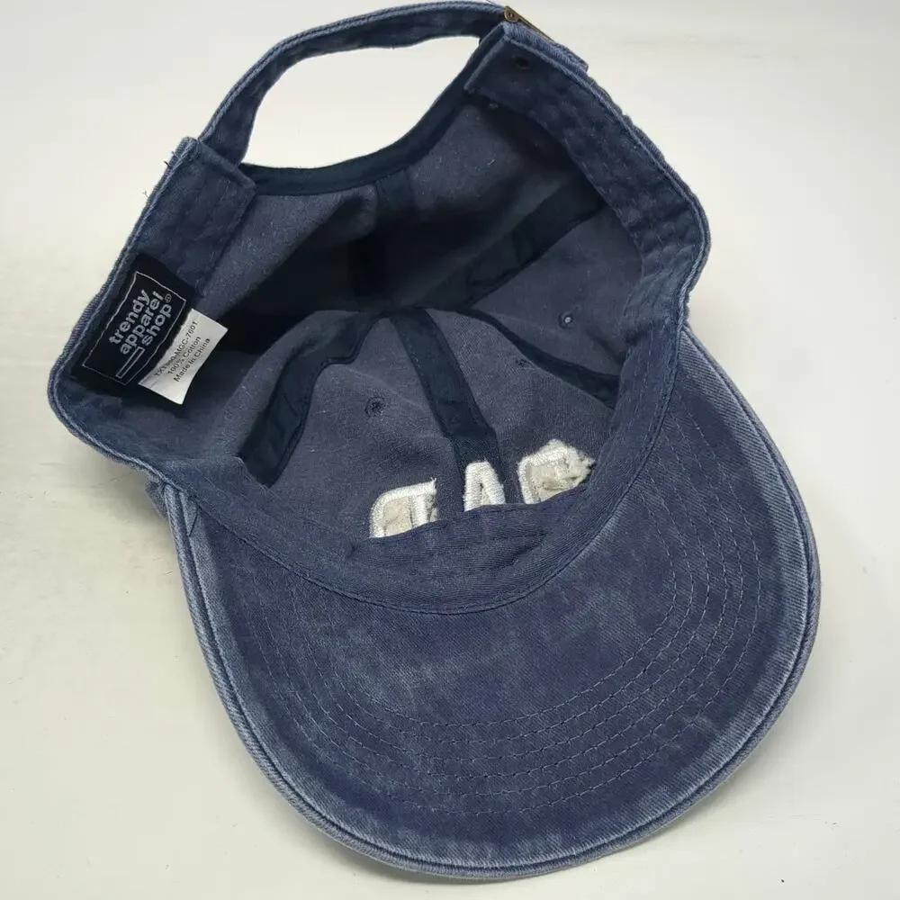 Trendy Apparel Shop Baseball Cap Blue One Size DAD Embroidered Slideback Hat